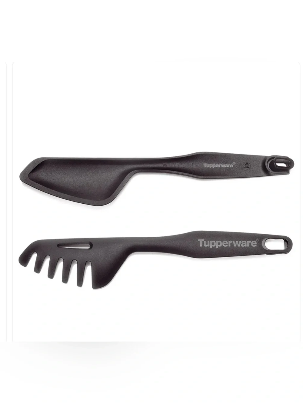 Tupperware Tongs Black Salad -Multipurpose Serving Utensil